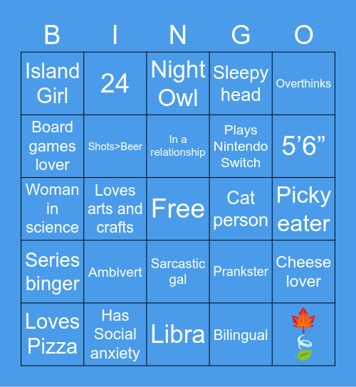 Andrea’s Bingo! Bingo Card