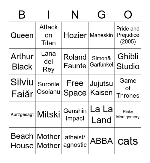 Bingo Card