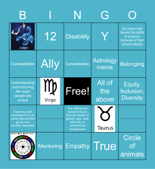 EID/Zodiac BINGO! Bingo Card