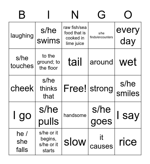 Isabela Captura Cap 3 & 4 Bingo Card