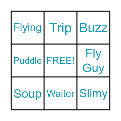 Fly Guy Bingo Card