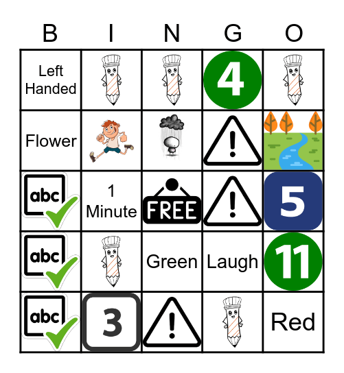 Spelling Strategy Bingo Card