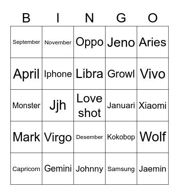 Sadhara Bingo Card
