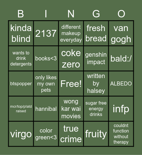 yuma Bingo Card