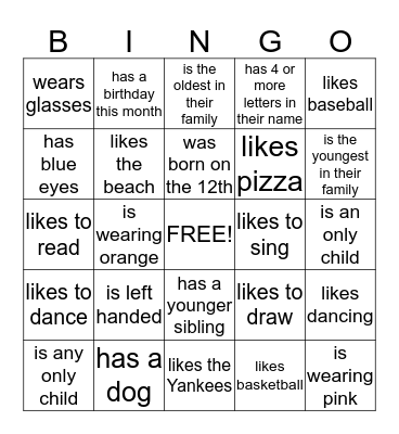 FIND SOMEONE WHO... Bingo Card
