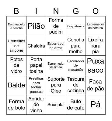 BINGO CHÁ BAR BIANCA E EMERSON Bingo Card