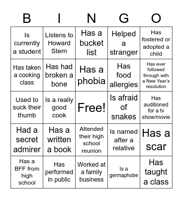 Game #3 Bingo Card
