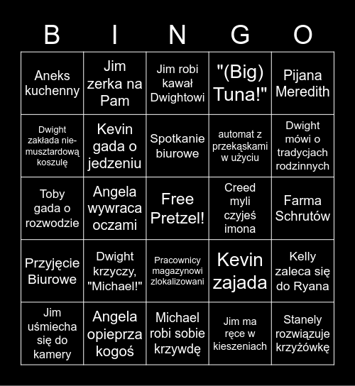 The Office Bingo Card