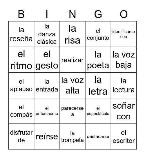 Capítulo 2: APV 2 p. 82 & 83 Bingo Card