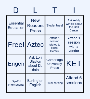 DLTI Symposium 2022 Bingo Card