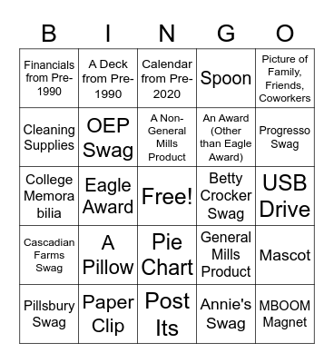 Office Clean-Out Bingo Card