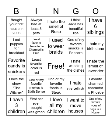 Do You Relate? Bingo Card