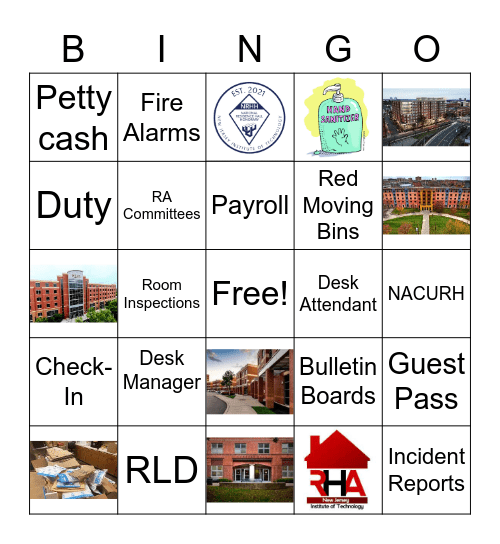 Reslife Bingo Card