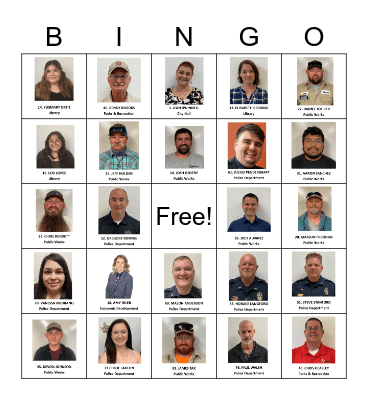 City of Bridgeport Employee Bingo 2022 Bingo Card