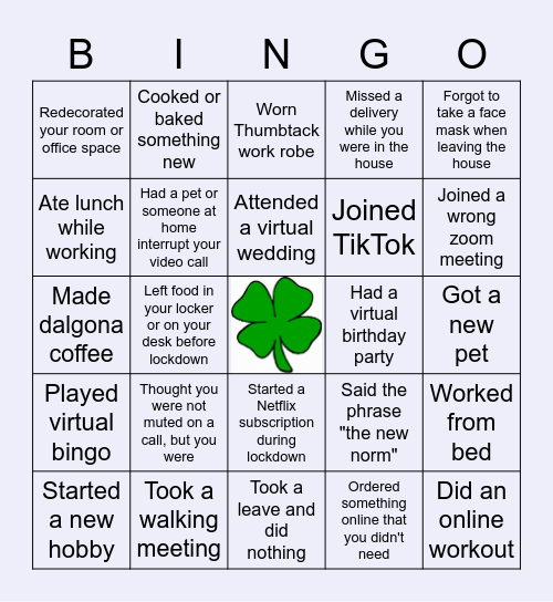 Bingo - Team Huddle Edition! Bingo Card