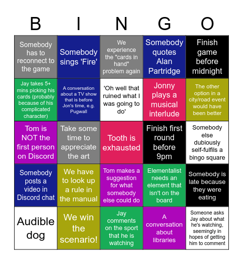 Gloomhaven Bingo 2 - Ste Bingo Card