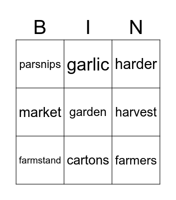 REACH a r  words Bingo Card