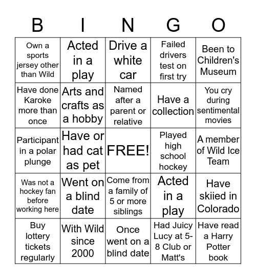 Bingo Card