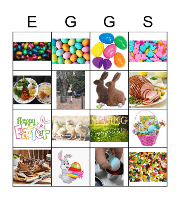 Easter Words Bingo Card