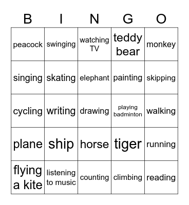 Revision (ôn tập từ vựng học kì 2) Bingo Card