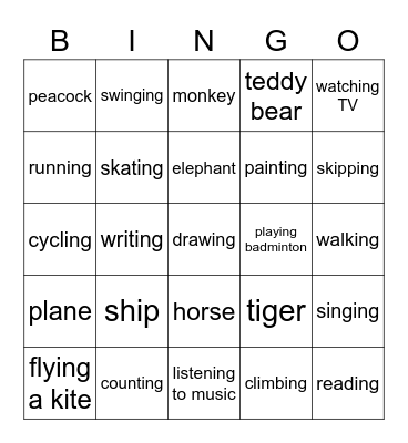 Revision (ôn tập từ vựng học kì 2) Bingo Card