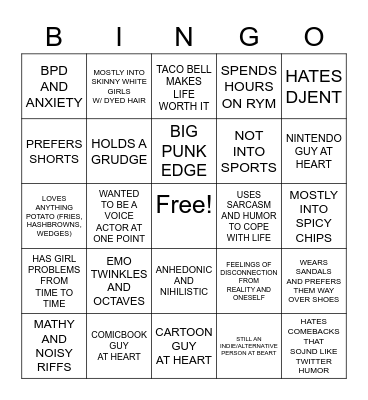 CLINEY WHINEY BINGO Card