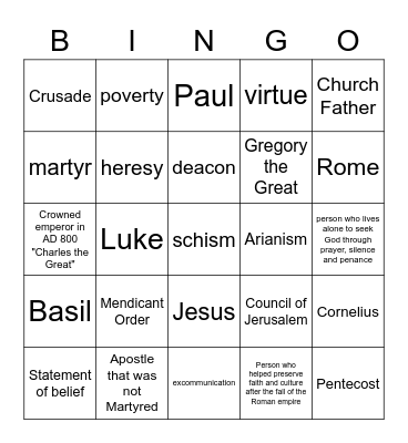 G8 Final Review 1 Bingo Card