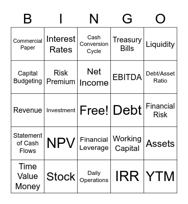 Dylan Jones, No Final Exam Bingo Card