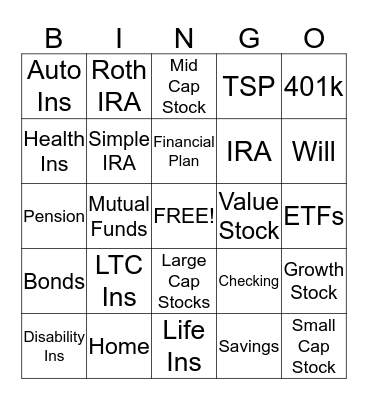 PROSPERITY  Bingo Card