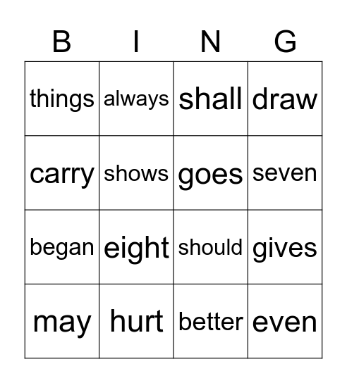 Phil and Miss Rose Bingo Card