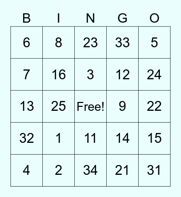 HiOperator (test) Bingo Card