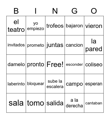 La Casa de la Dentista C. 2 Bingo Card
