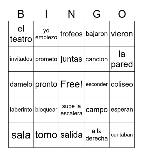 La Casa de la Dentista C. 2 Bingo Card