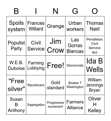 Chapter 16 Bingo Card