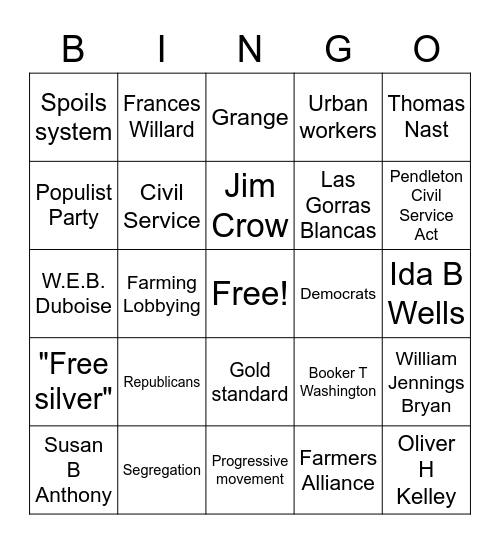 Chapter 16 Bingo Card