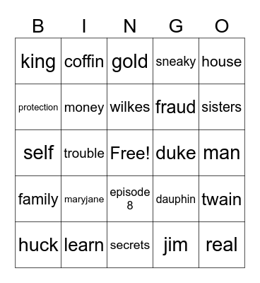 Real or Fraud. Bingo Card