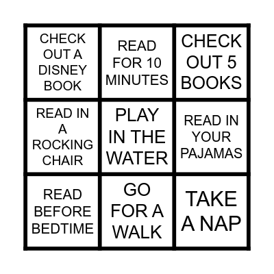 TODDLER BINGO Card