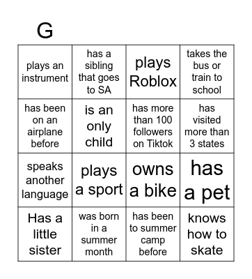 DIVERSITY BINGO Card