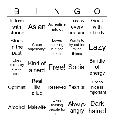 Random bingo Card