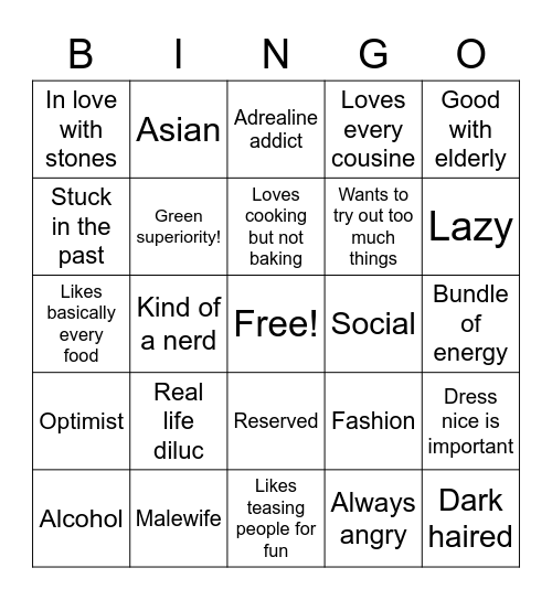 Random bingo Card