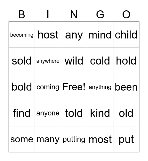 2.3 BINGO Card