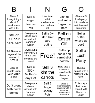 Mother's Day BINGO Card