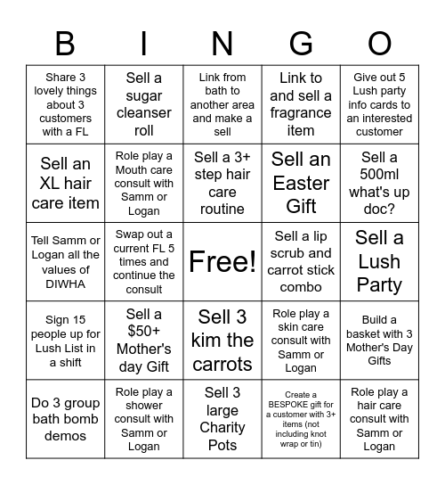 Mother's Day BINGO Card