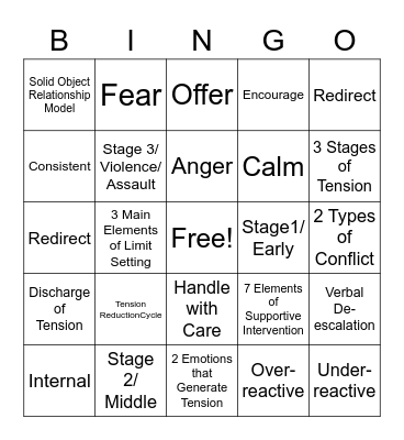Handle with Care Bingo Card
