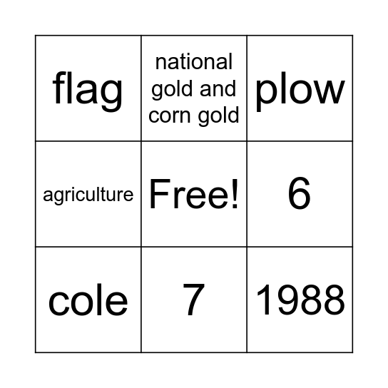FFA BINGO!! Bingo Card