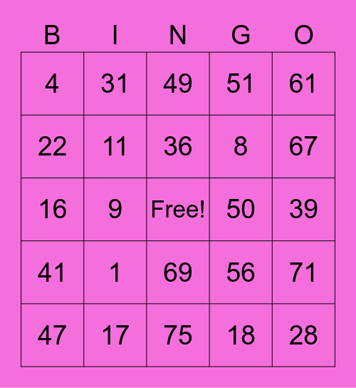 Thanks giving  Bingo Card