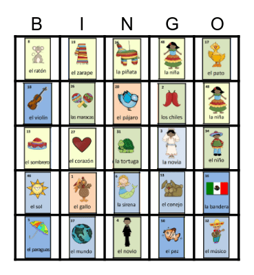 Cinco De Mayo Bingo Card