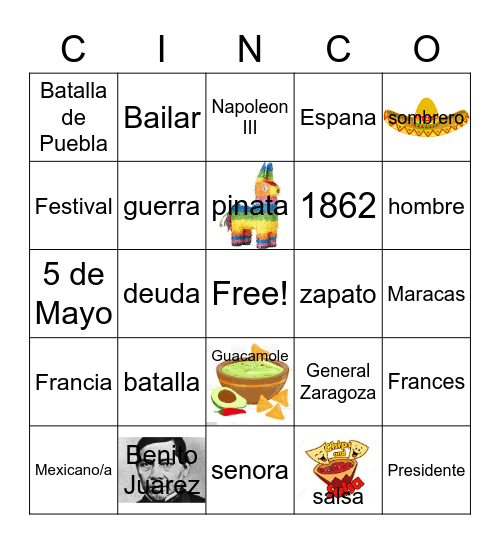 CINCO DE MAYO Bingo Card