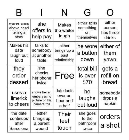 BARCELONA BINGO Card