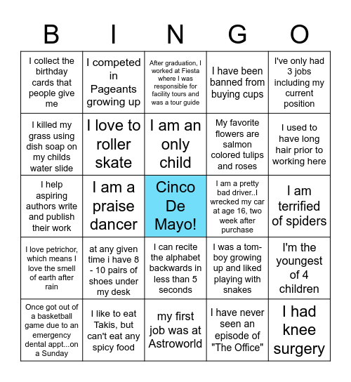 Team Building Bingo!! Bingo Card
